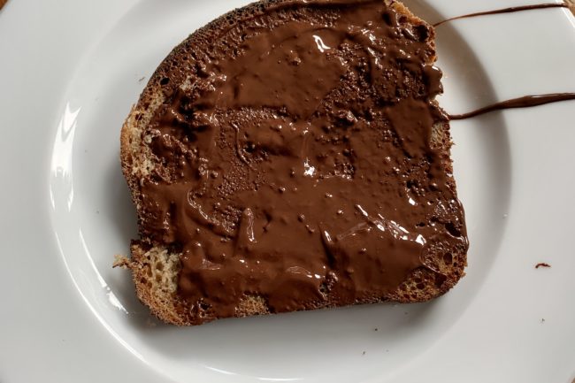 Schokolade auf Brot